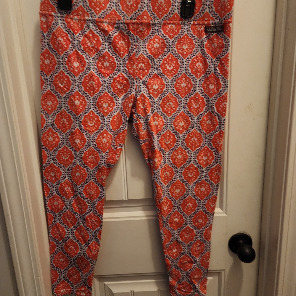 Matilda Jane Red and Blue Patterned Leggings